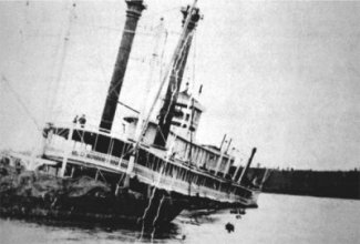 Wrecked steamer
